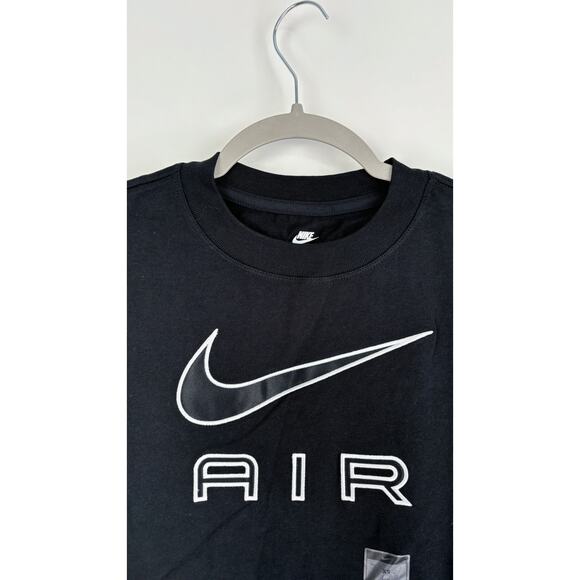 Nike Air Short Sleeve Boyfriend T Shirt Black Womens Size XS New Loose Tee - Picture 3 of 7